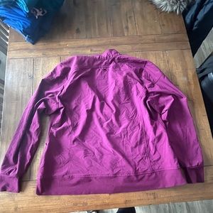 Cherokee iflex scrub jacket wine